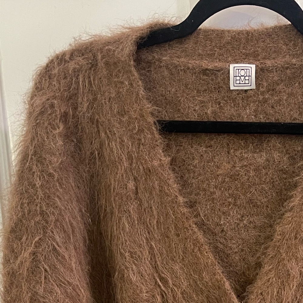 Toteme Biella Boxy Alpaca Cardigan - Brown